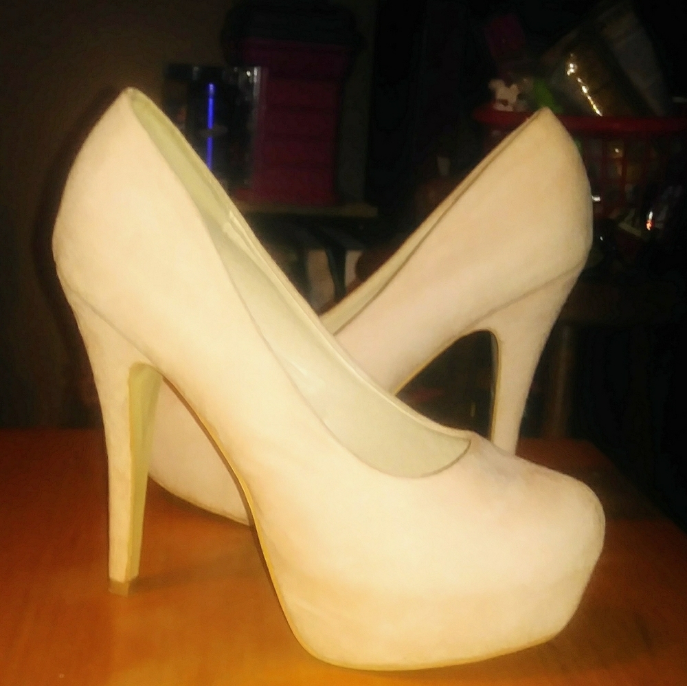JustFab Suede Platform Heels